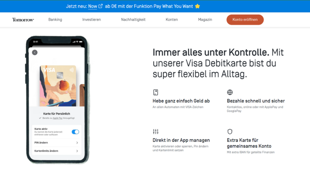 Tomorrow Debitkarte