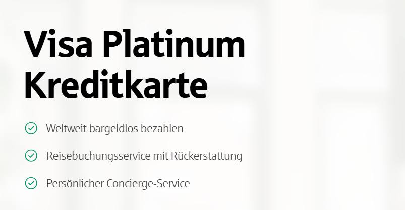 Sparkasse Visa Platinum Kreditkarte